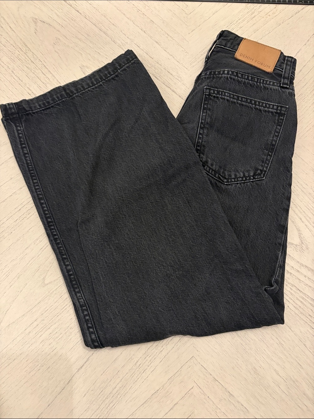 Denim Forum The Zoe Super High-Rise Baggy Jeans Black - 24 - [PH]